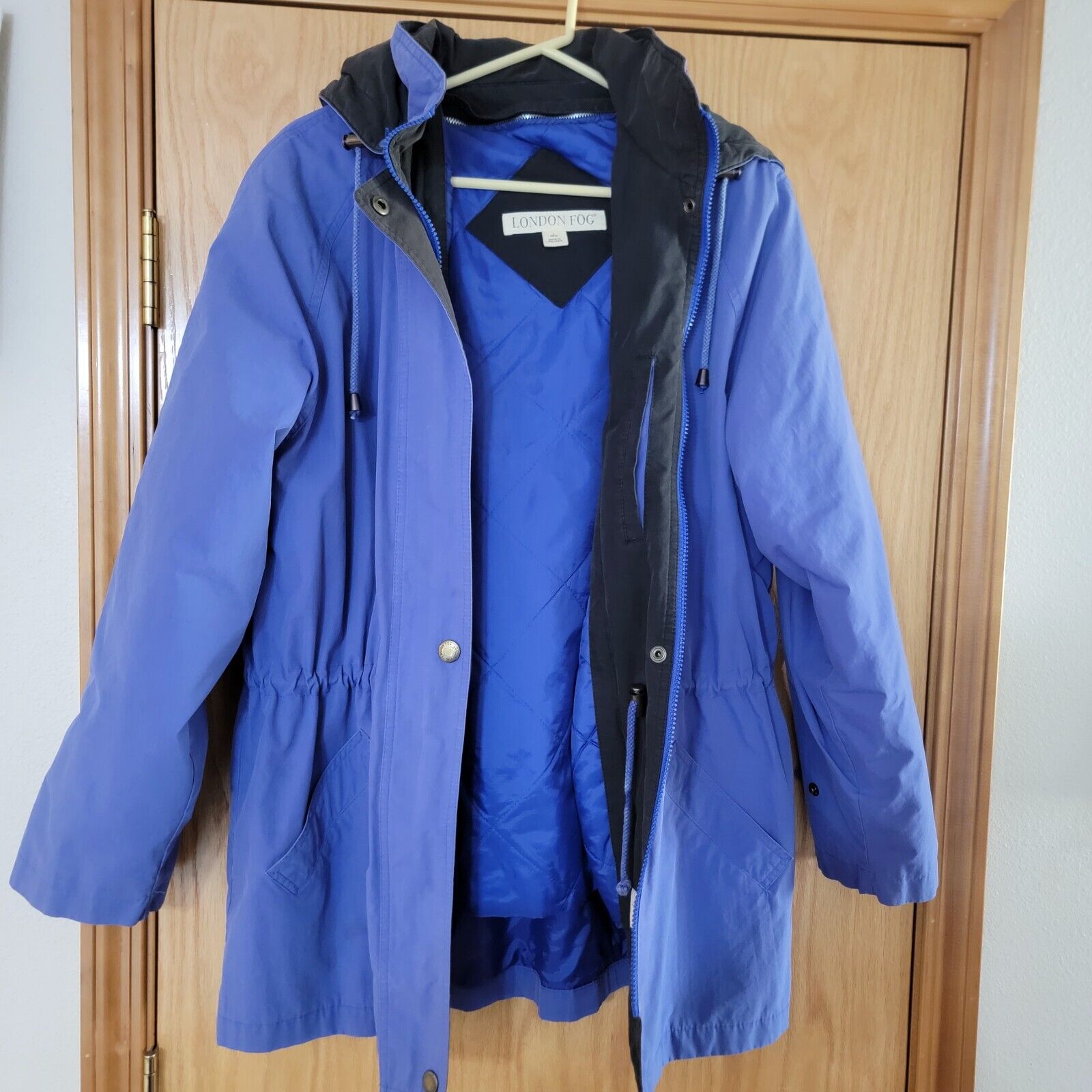 Vintage London Fog Lg Hooded Jacket Coat Parka Removable Thinsulate Lining 90s
