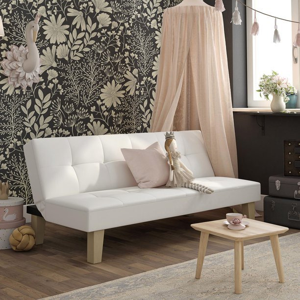 Futon Sofa Bed, White