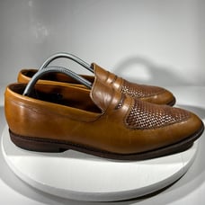 Allen Edmonds Carlsbad Mens Leather Loafers Dress Shoes Size 10 D Weave Brown US