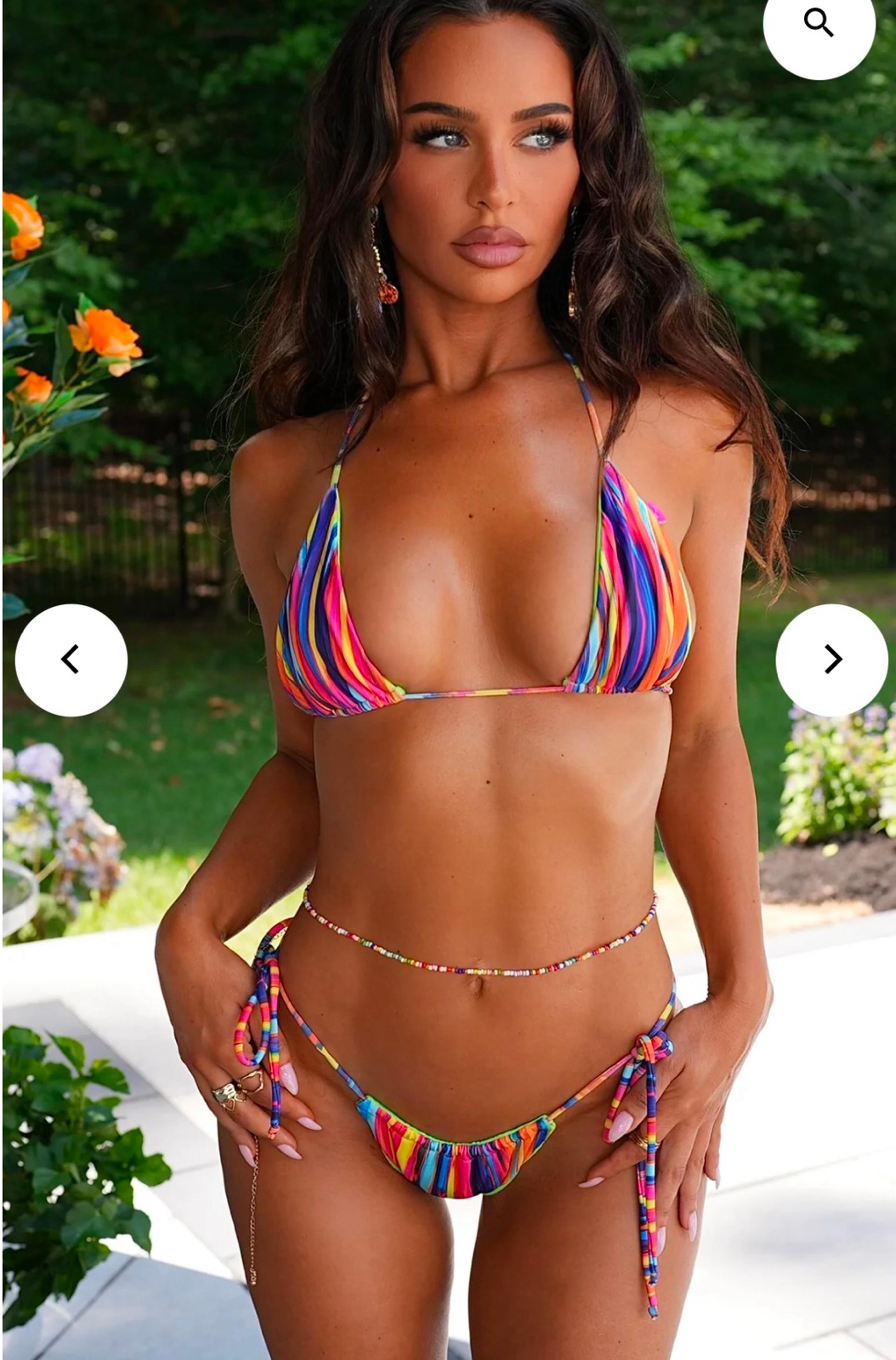 Carli Bybel reversible bikini