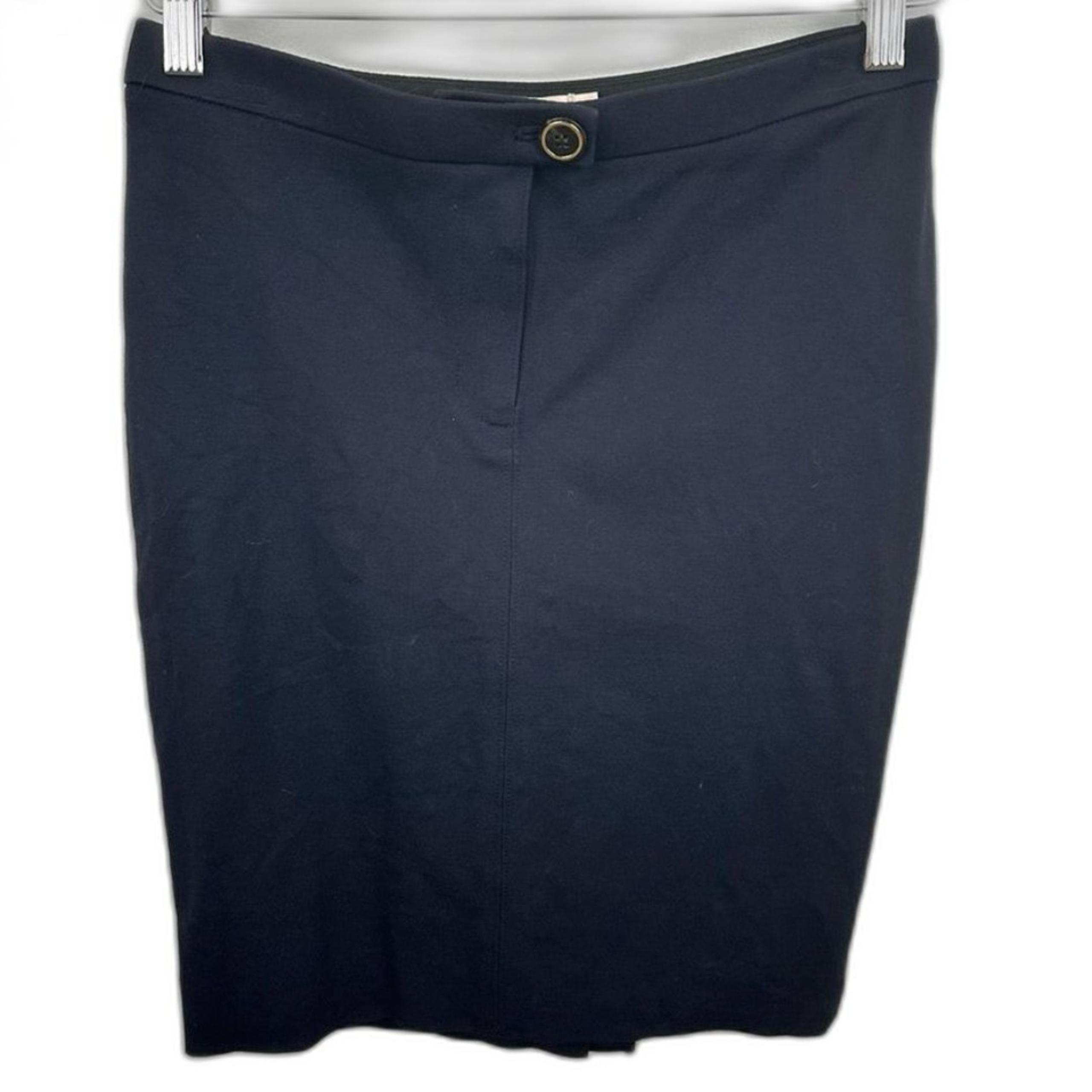 Tory Burch Navy Mini Pencil Skirt Size XS Sophisticated Classy Work Office