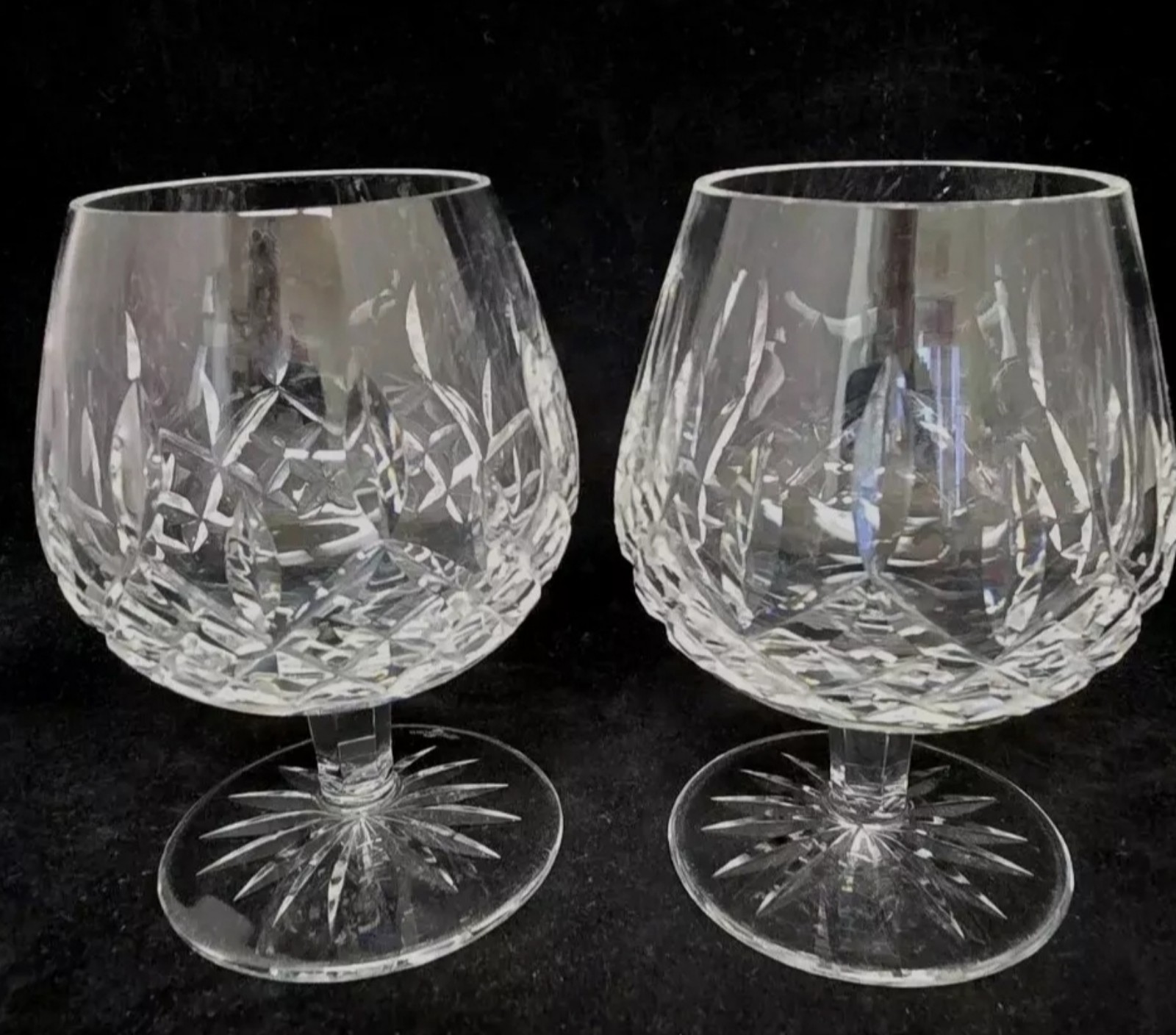 2-Waterford Crystal Lismore Brandy Glasses