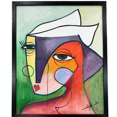 PAINTING ORIGINAL OIL ON CANVAS (FRAME INCLUDED) CUBAN ART 16”X20” By Lisa