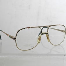 1980's Vintage LACOSTE 217 FL L 187 Eyeglasses Aviator Gold Frame Kids Size