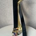 Vintage 80s glam black belt velveteen with rhinestones buckle Sz M/L Unspoiled