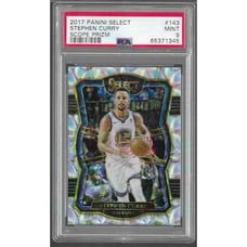 2017-18 Panini Select Stephen Curry Premier Level Scope Prizm PSA 9 #143 Steph