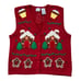 Bobbie Brooks Red Christmas Sweater Vest Large Holiday Grandmacore Kidcore