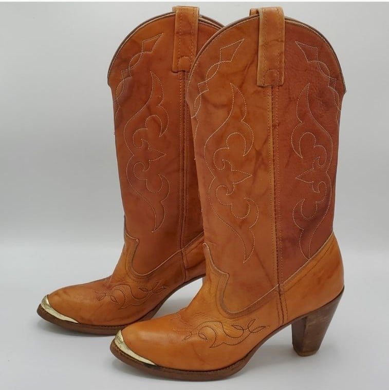 Womens Vintage Acme Blue Suede Denim Cowboy Western Boots SIZE 6 M Womens Vintage Acme Blue Suede Denim Cowboy Western Boots SIZE 6 M