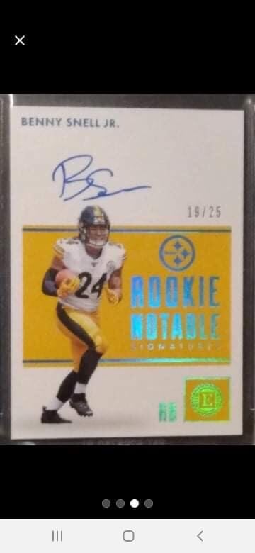 Benny Snell Jr Rookie Autograghed Card!!!