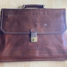 Adpel genuine leather attaché laptop bag