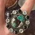 Chrysocolla mosaic moonstone onyx statement sterling ring