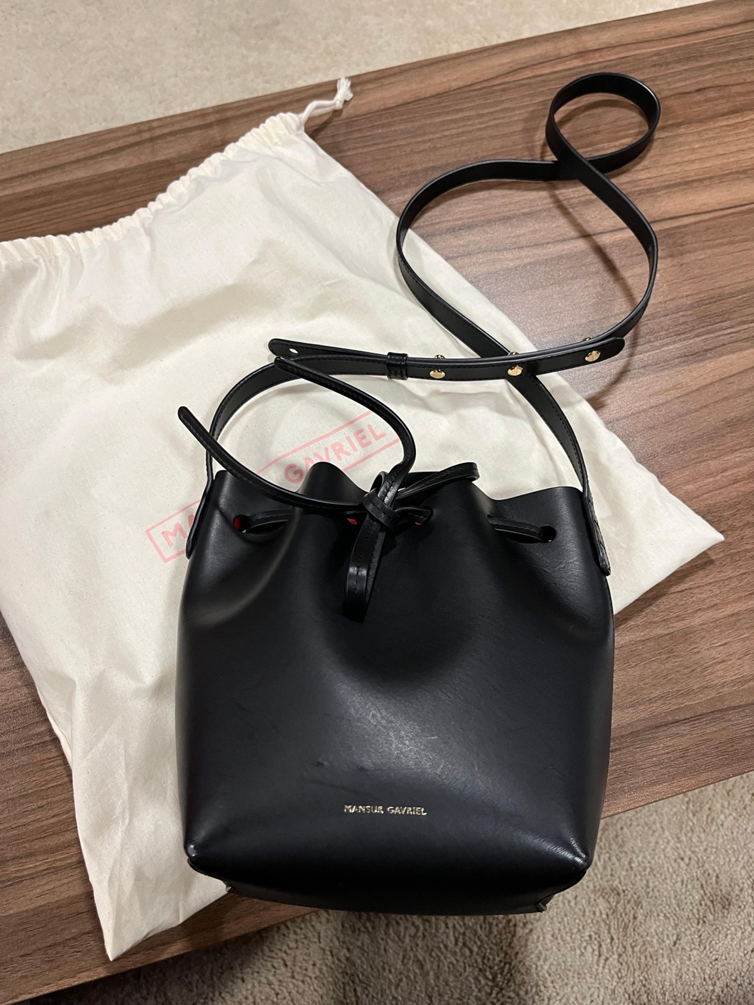 mansur gavriel mini mini bucket bag black flamma crossbody