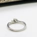 Vintage Emerald green silver tone Ring Size 5.5