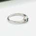 Vintage Emerald green silver tone Ring Size 5.5