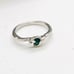 Vintage Emerald green silver tone Ring Size 5.5