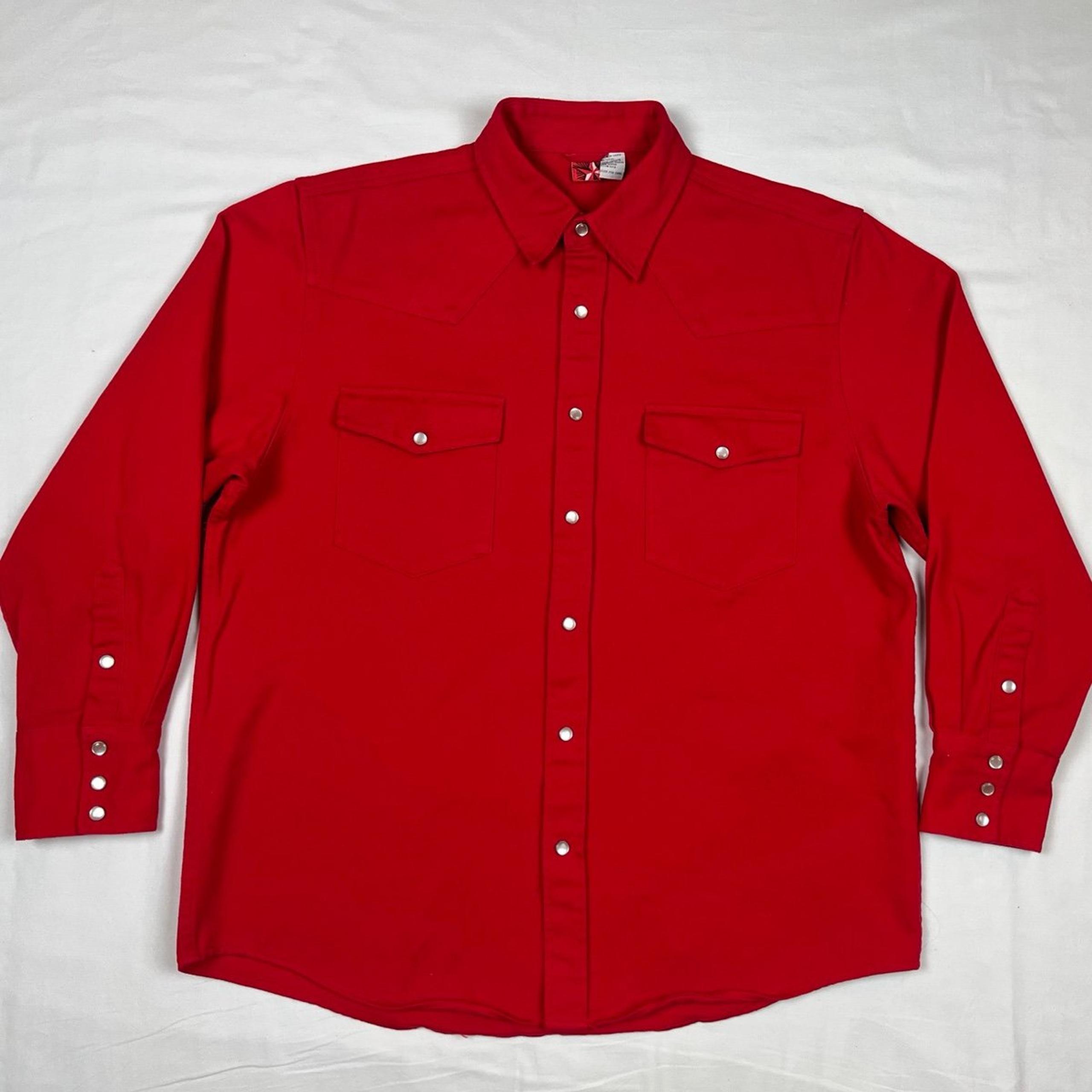 Vtg Marlboro Mens Pearl Snap Button Western Shirt Sz Small 90s Y2k Red B2