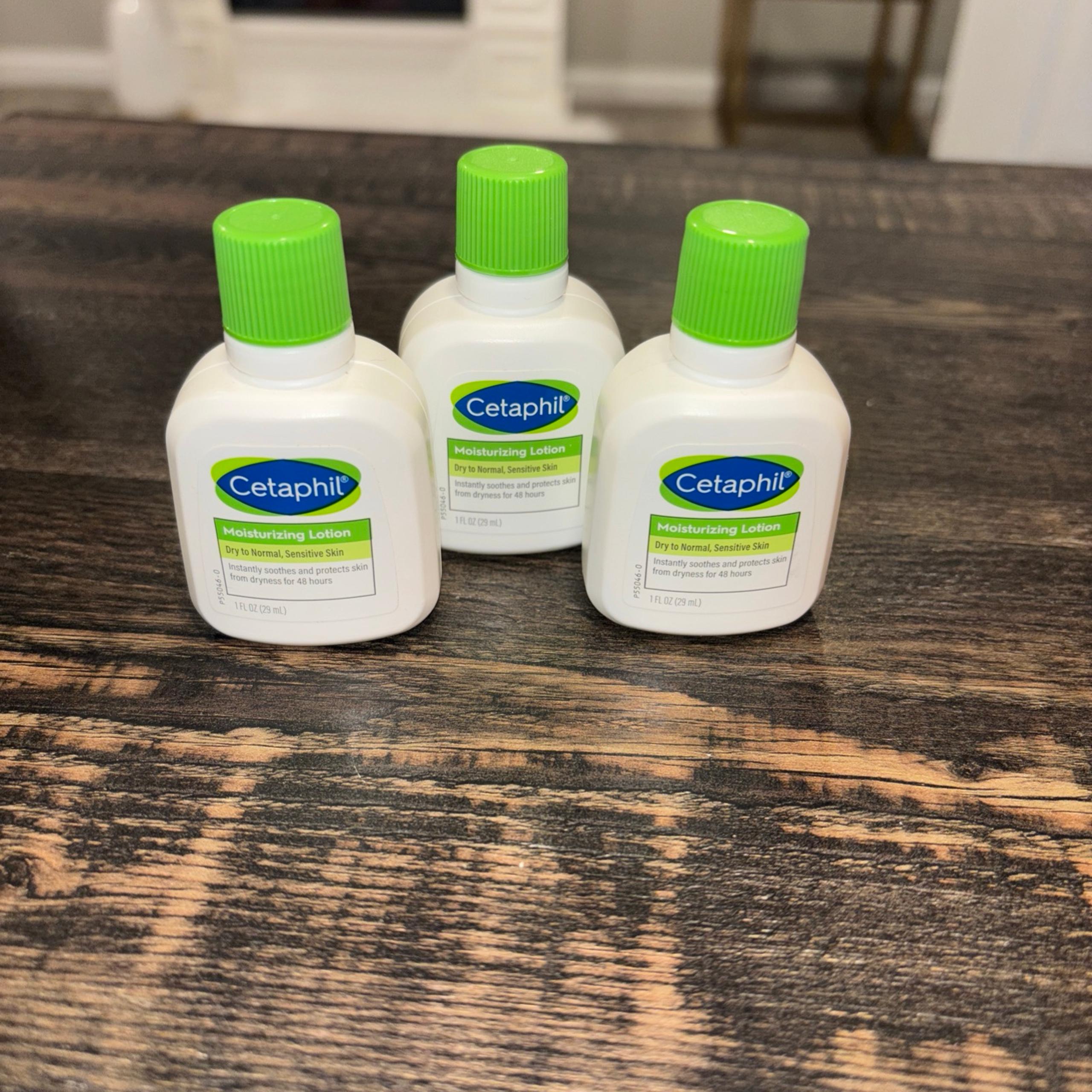 3 Cetaphil Moisturizing Lotion - Dry to Normal Skin - 1 Oz Each - Travel Size.