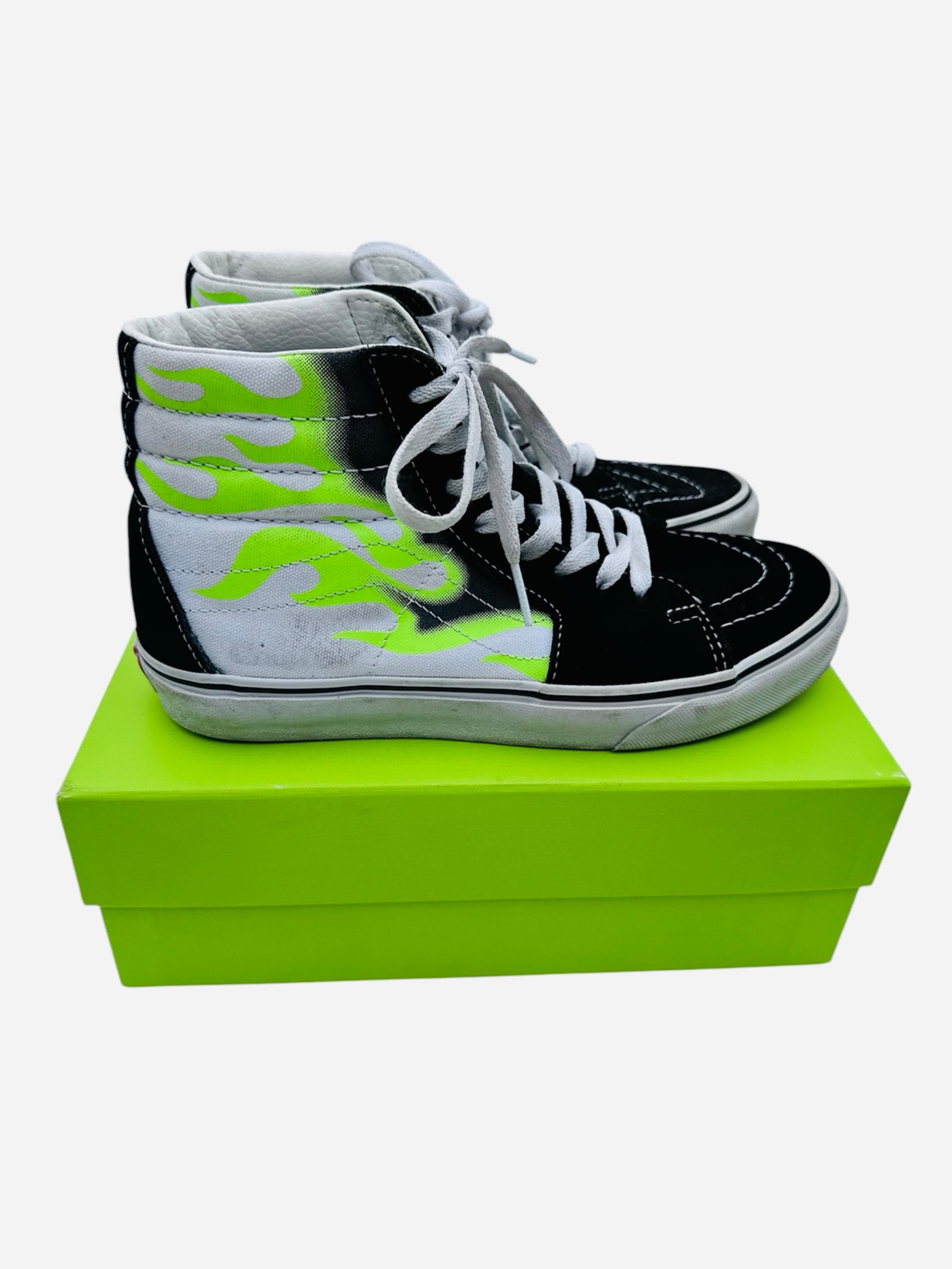 VANS Sk8-Hi 'Black Flame' Sneakers Men Size 7.0/Women 8.5