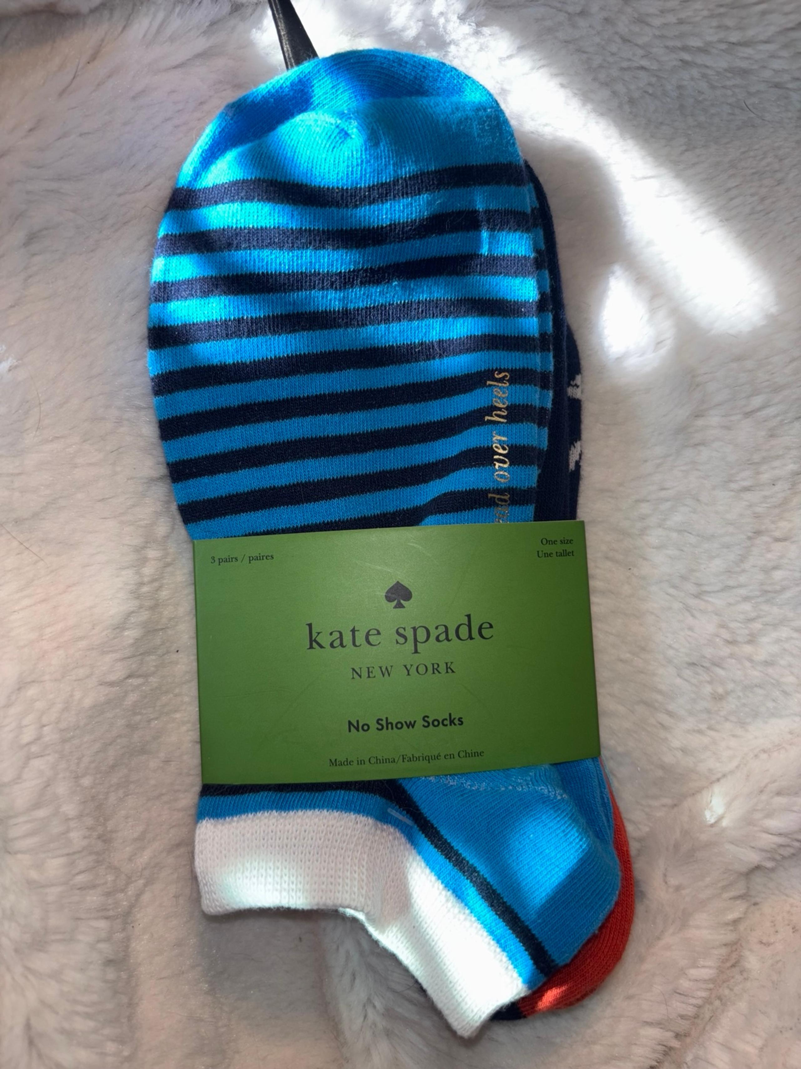 Kate Spade socks 3 pack nwt no show