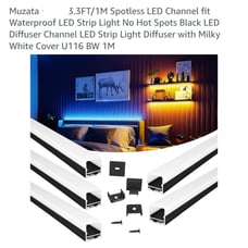 Channel LED strip light diffuser