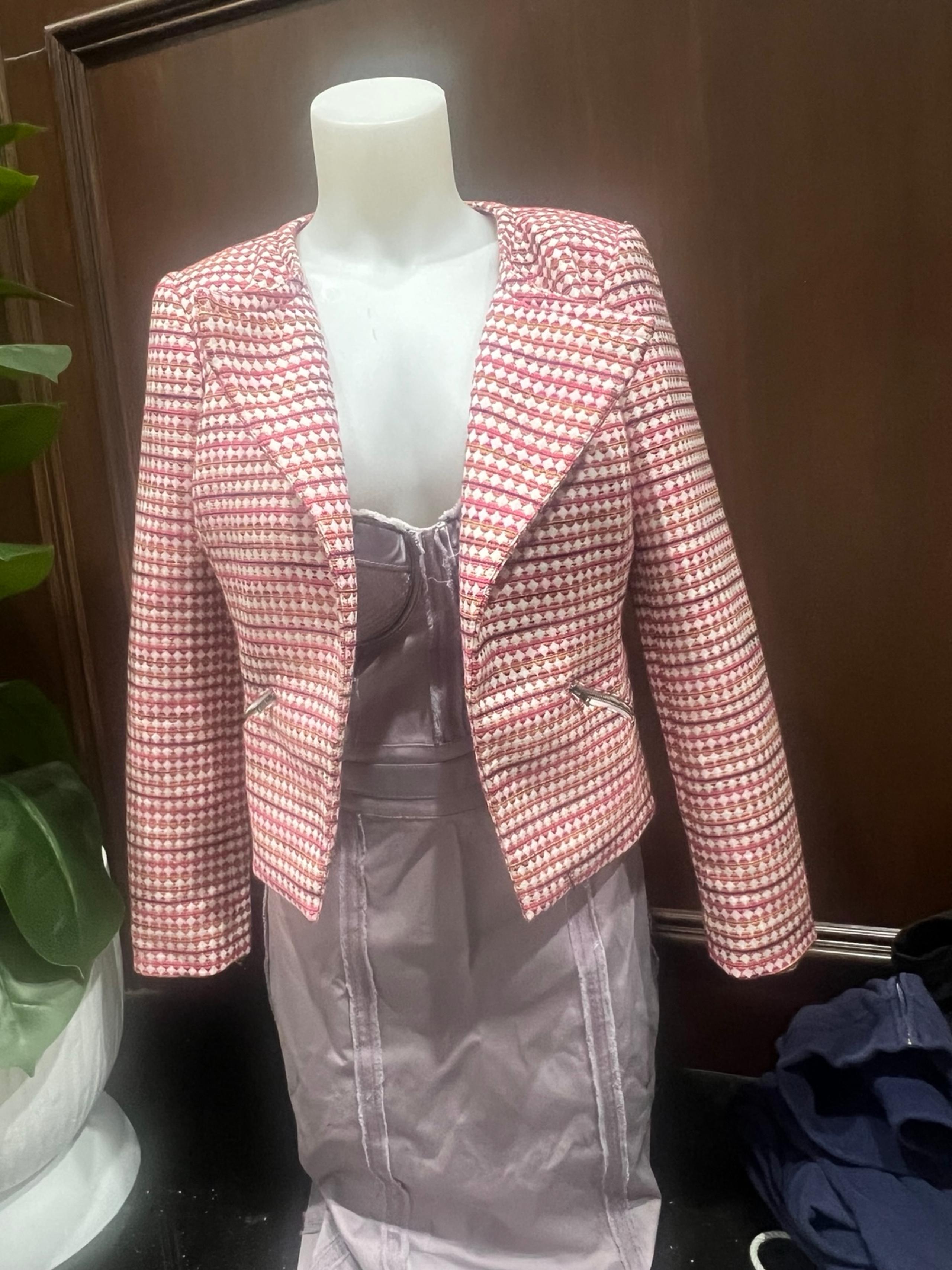 Halogen Stylish Red and White Women's Jacket