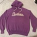 Vintage 70s 80s Pecatonica Illinois Purple Hoodie Sweatshirt Midwest USA Indian