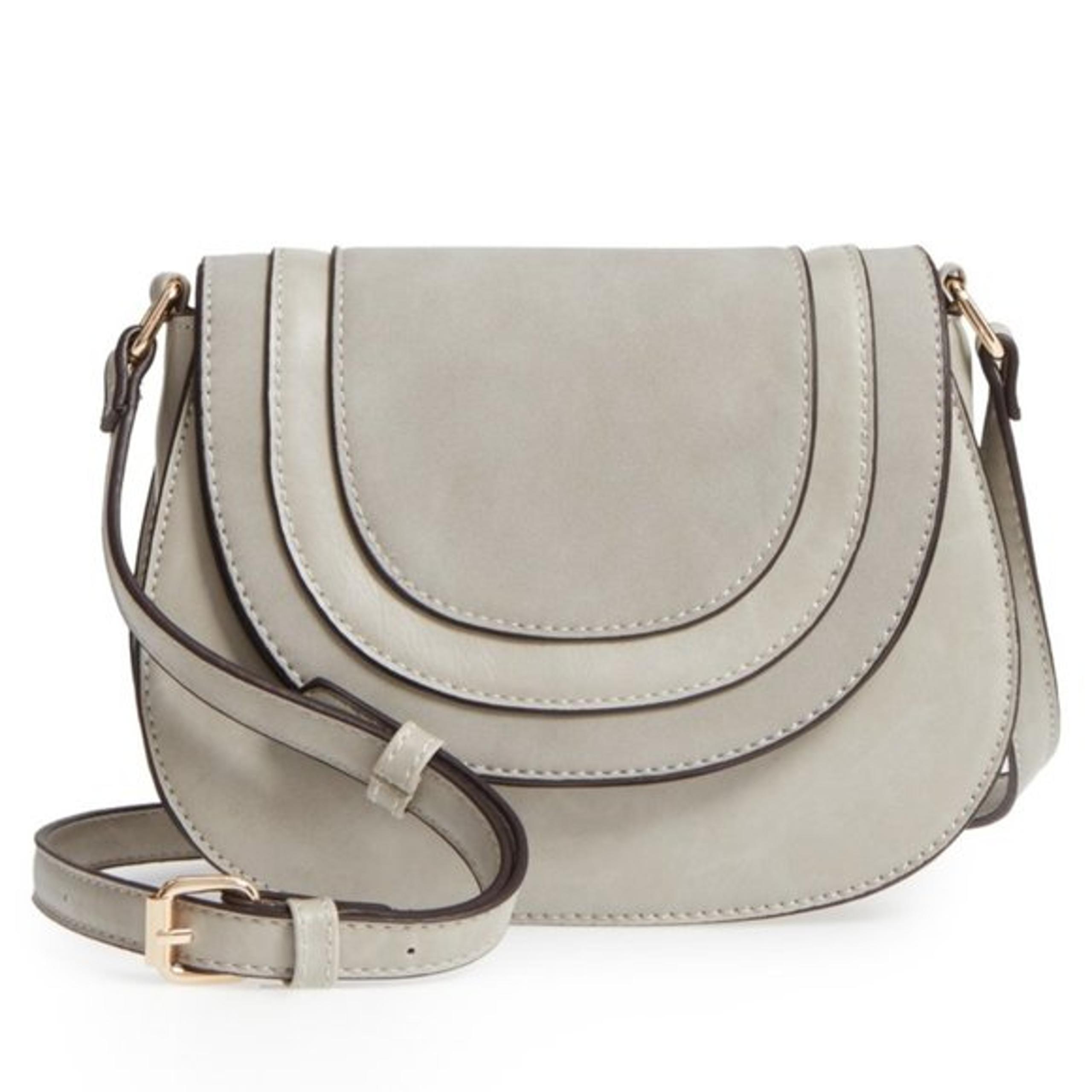 New Sole Society Womens Gray Crossbody Shoulder Bag Purse Handbag Adjustable
