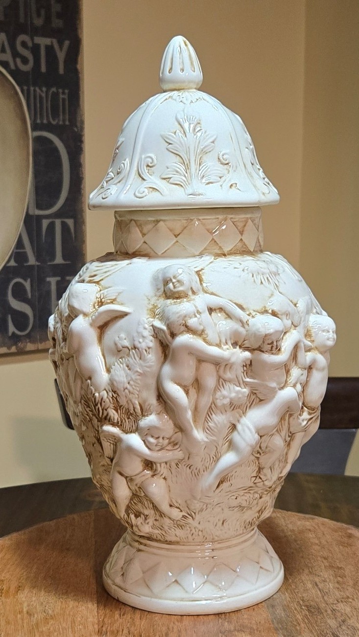 Vintage Cherub Ginger Jar dated 1972