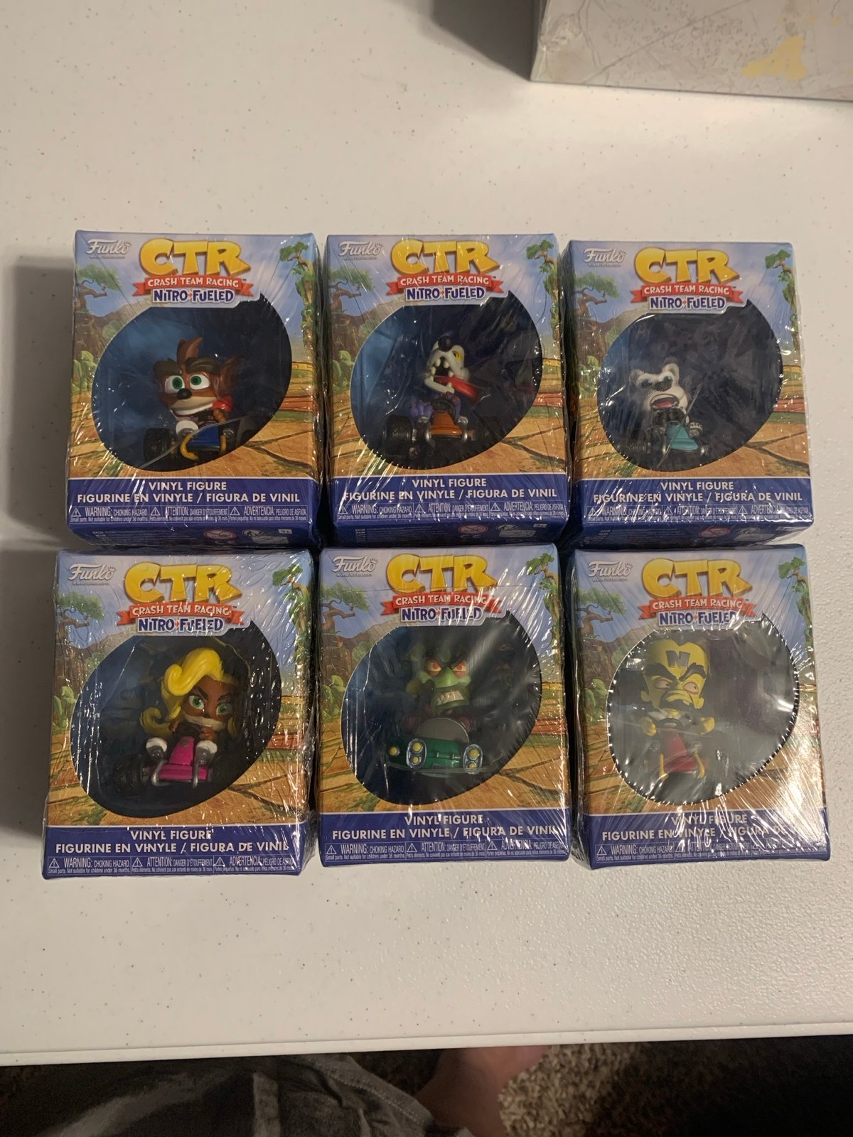 Crash Bandicoot Funko CTR Nitro Fueled Vinyl Figures 5 Bundle Deal