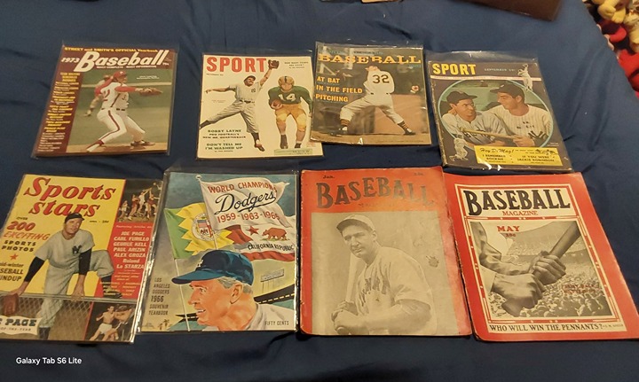 Lot of 8 old Baseball Magazines Nice!