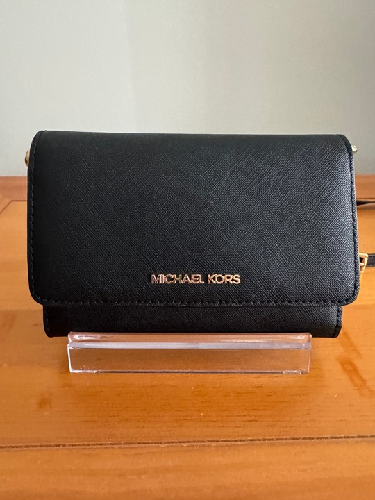 michael michael kors jet set travel saffiano leather smartphone crossbody