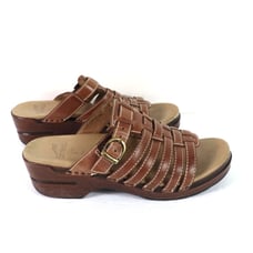 Dansko Marion Leather buckle Strappy Sandals clog Size 38