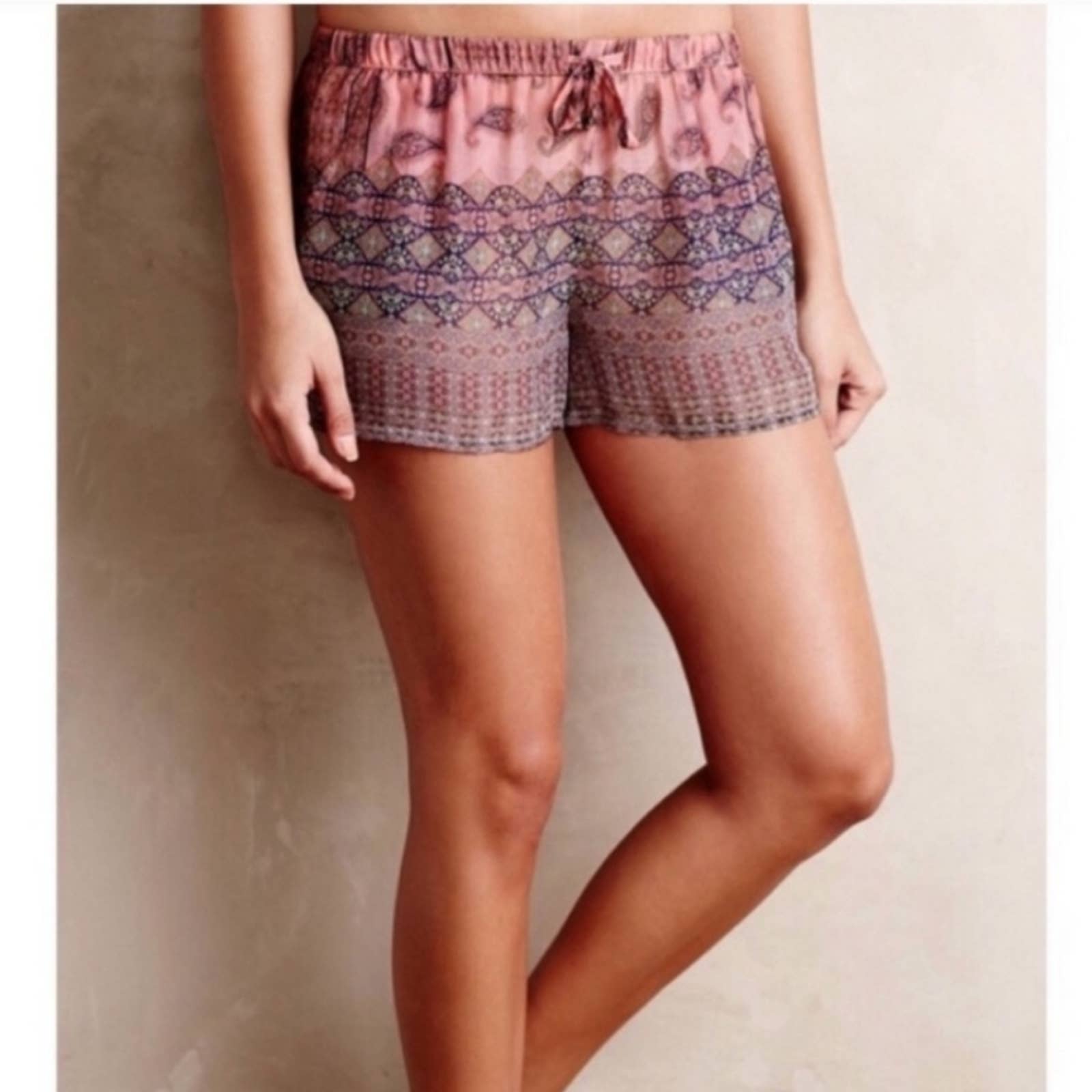 NWT GYPSY 05 Anthropologie Silk Bohemian Beach Shorts Coverups Sz Small