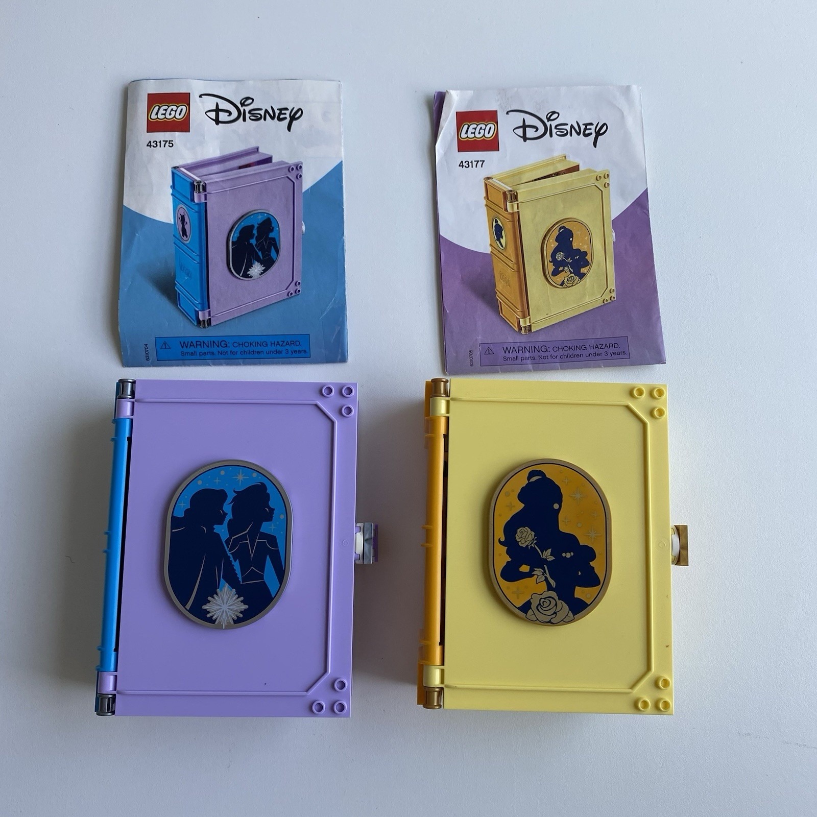 LEGO #43175 Disney Princess Elsa & 43177 Disney Belle's Storybook Adventures Set