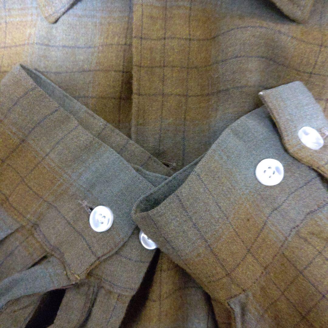 60s ARROW Ombre Rayon Shirt Shadow Check Vintage