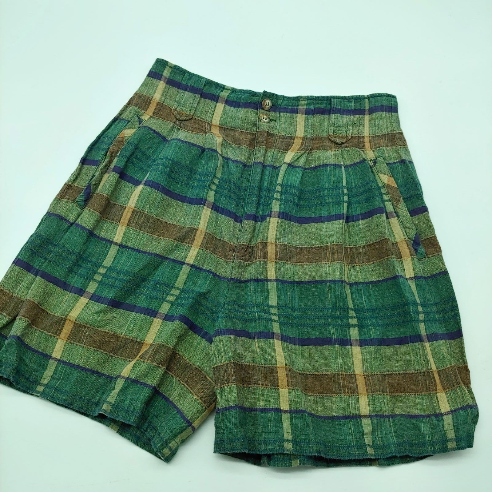 Express vintage dope 90s high waist midi plaid Y2K shorts AMAZING 7/8