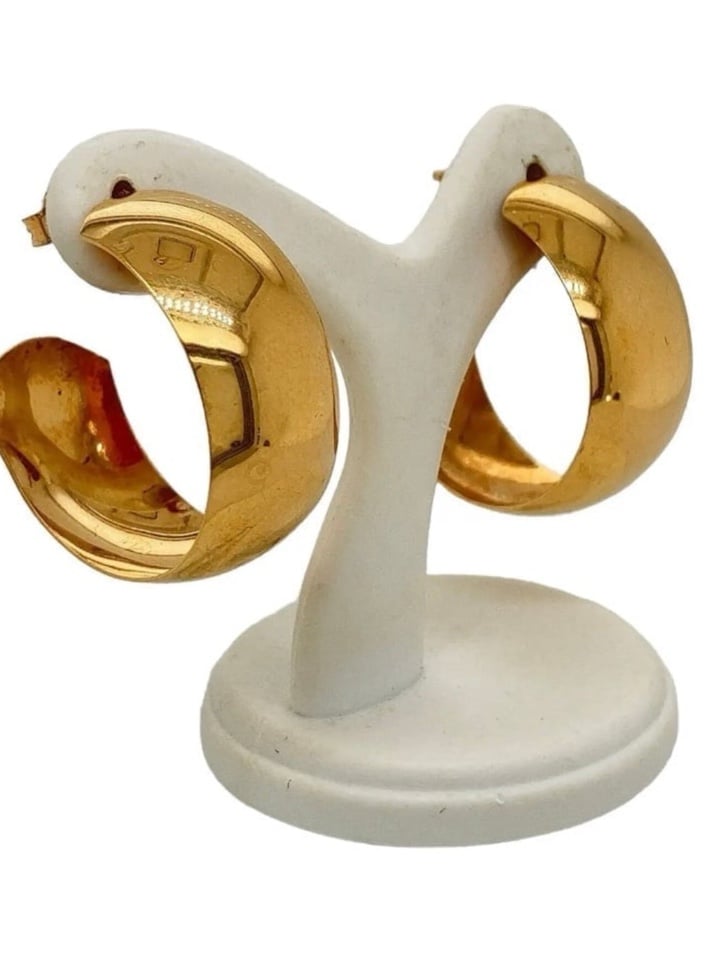 14k yellow gold hoop earrings