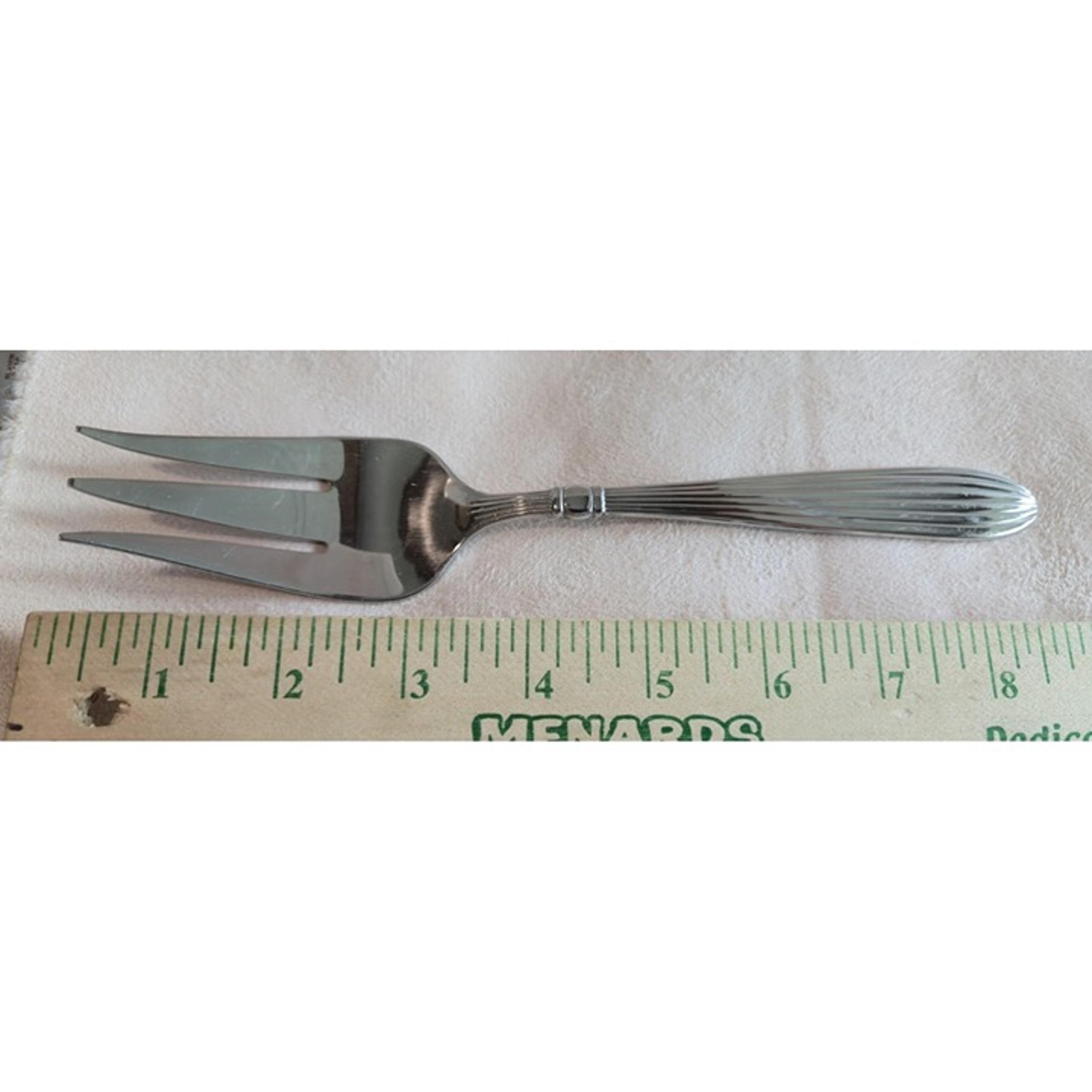 Gorham Serving Fork | 18/8 Stainless Steel | Decorative Ornate Meat Serving Fork