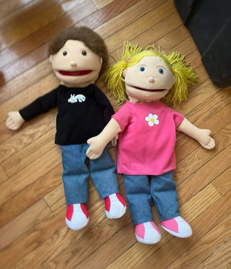 Silly puppets boy & girl set