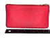 Fossil Red Pebbled Leather Wallet Clutch Card Holder Zip Around Organizer Snap