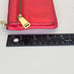 Fossil Red Pebbled Leather Wallet Clutch Card Holder Zip Around Organizer Snap