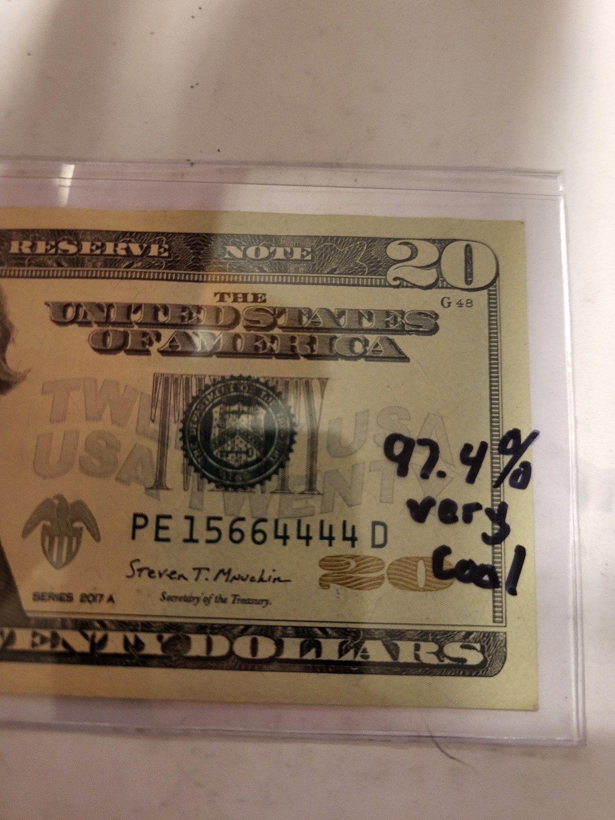 Note series 2017 fancy Serial numbers VERY COOL