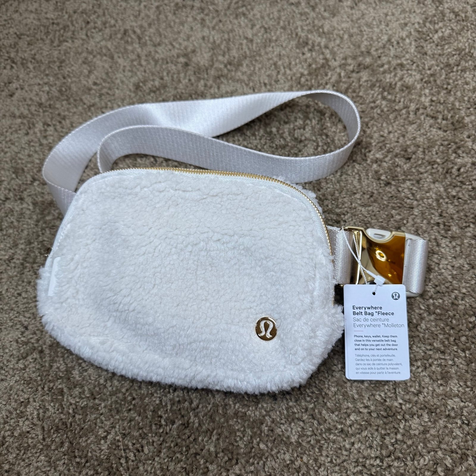 Lululemon Everywhere Belt Bag 1L Fleece Natural ivory/Trench