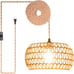 Plug in Pendant Light, Rattan Hanging Lights with Plug in Cord, Handmade