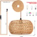 Plug in Pendant Light, Rattan Hanging Lights with Plug in Cord, Handmade