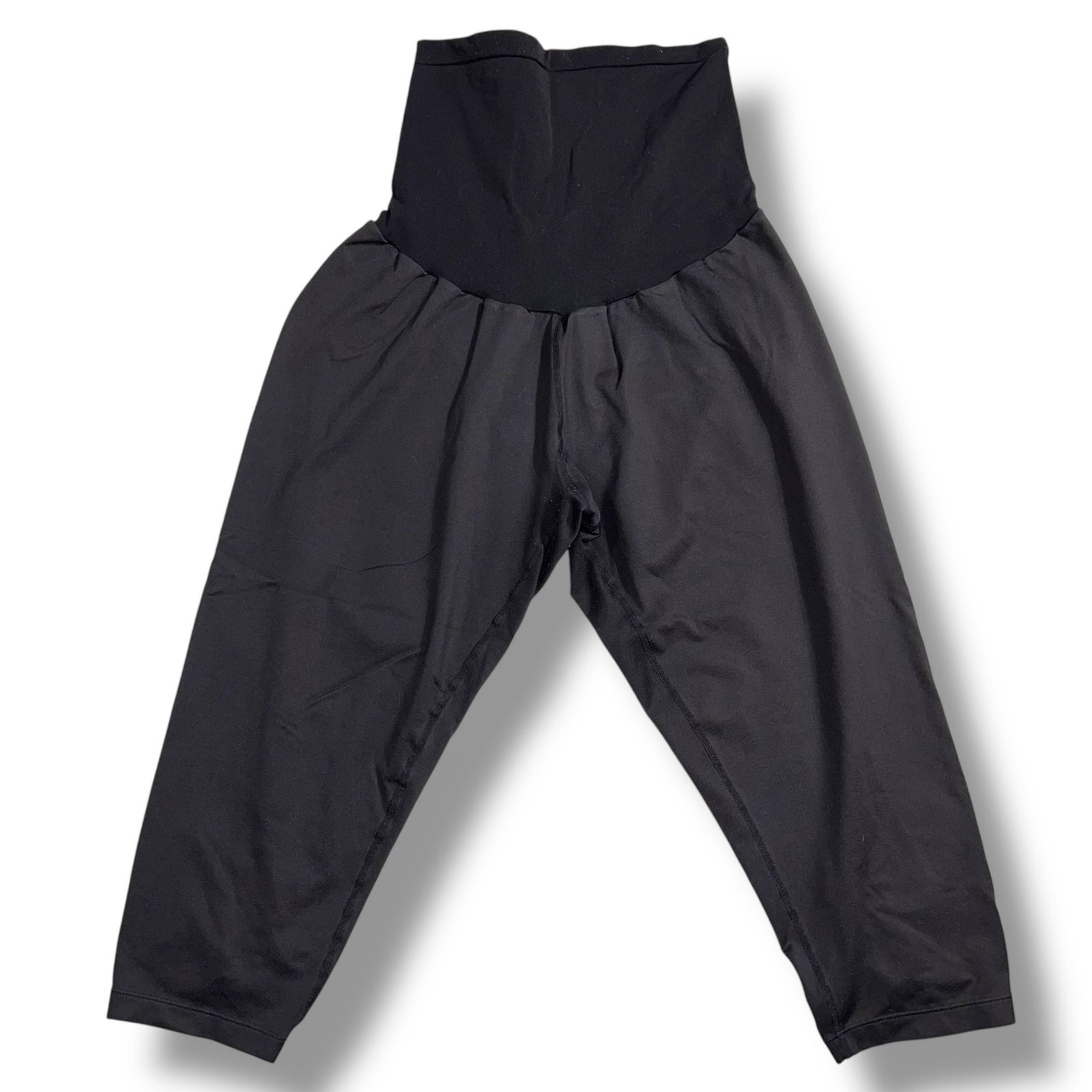 Motherhood Maternity Womens Athletic Capri Leggings Stretchy Casual Black XL