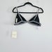 Mara Hoffman Black & White Plaid Bikini Top XL NWT