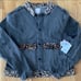 LuLaRoe 3XL Leopard Trim Jean Jacket