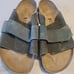 Birkenstock Men's Kyoto Nubuck Suede Leather Sandals thyme 13 US / 46 EU