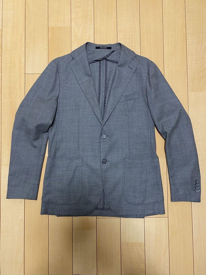 Excellent Condition TAGLIATORE Hopsack Tailored Jacket Light Gray